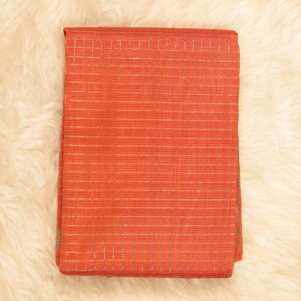 Handloom Mangalagiri Silk - Orange