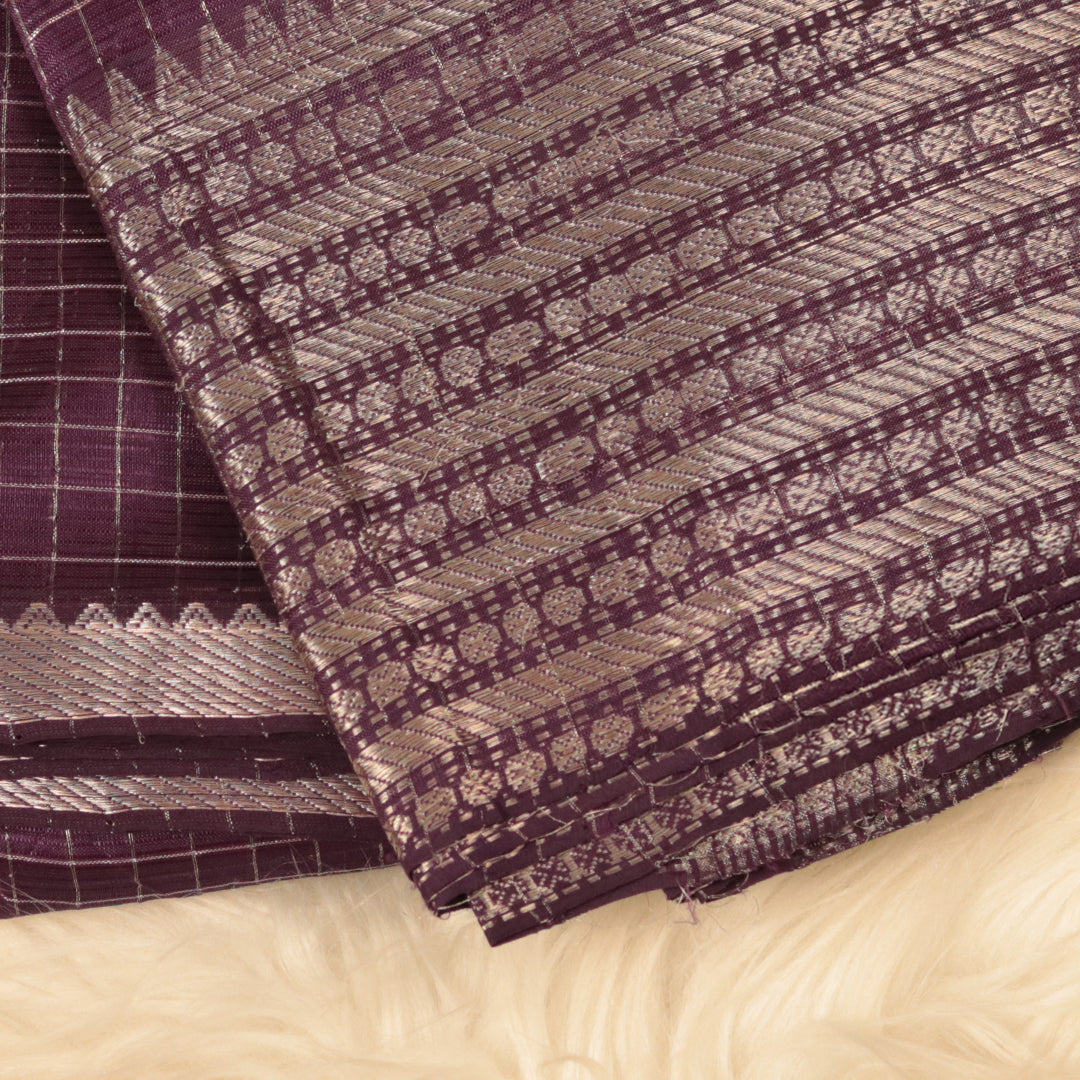 Handloom Mangalagiri Silk - Maroon