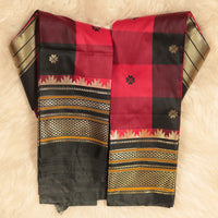 Gadwal Semi Silk - Red Black