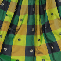 Gadwal Semi Silk - Yellow Green