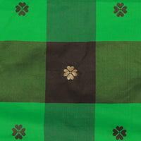 Gadwal Semi Silk - Green Black
