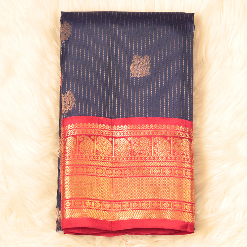 Kanchi Pattu - Dark Blue
