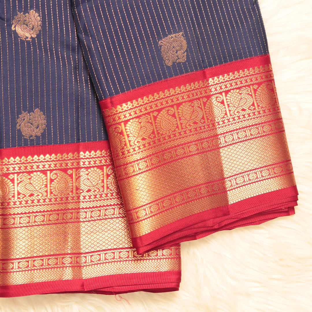 Kanchi Pattu - Dark Blue
