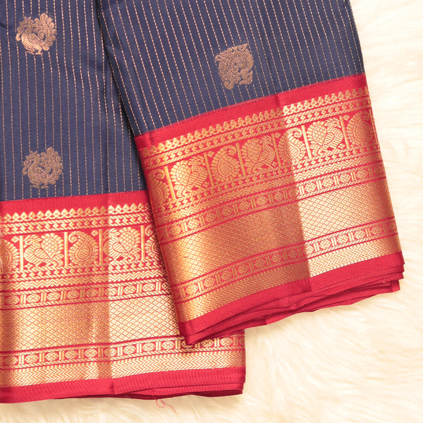 Kanchi Pattu - Dark Blue