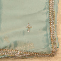 Work Saree - Pastel Blue