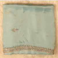 Work Saree - Pastel Blue