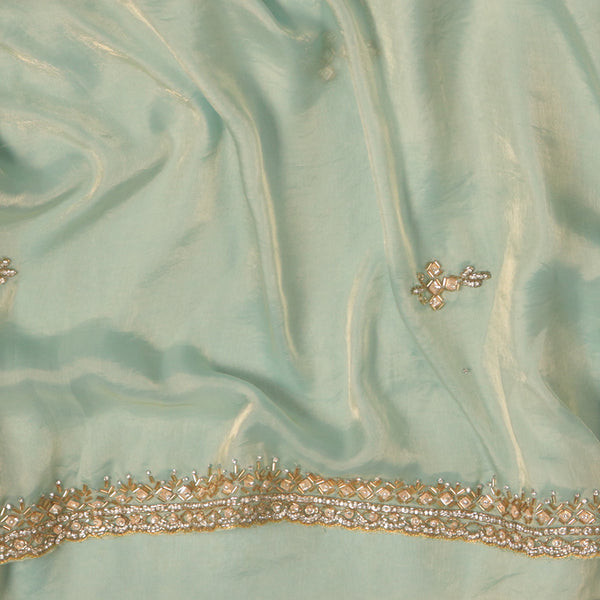 Work Saree - Pastel Blue
