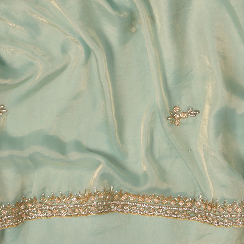 Work Saree - Pastel Blue