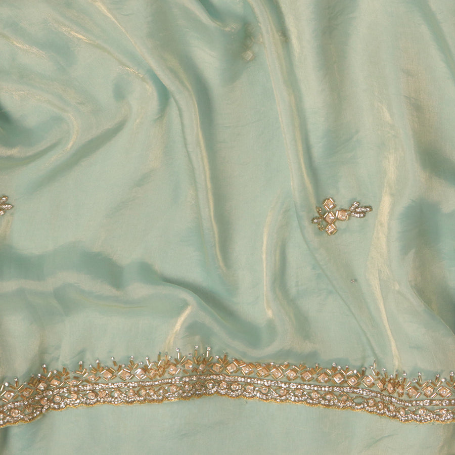 Work Saree - Pastel Blue