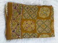 Ajrakh Mirror Work - Mustard Yellow