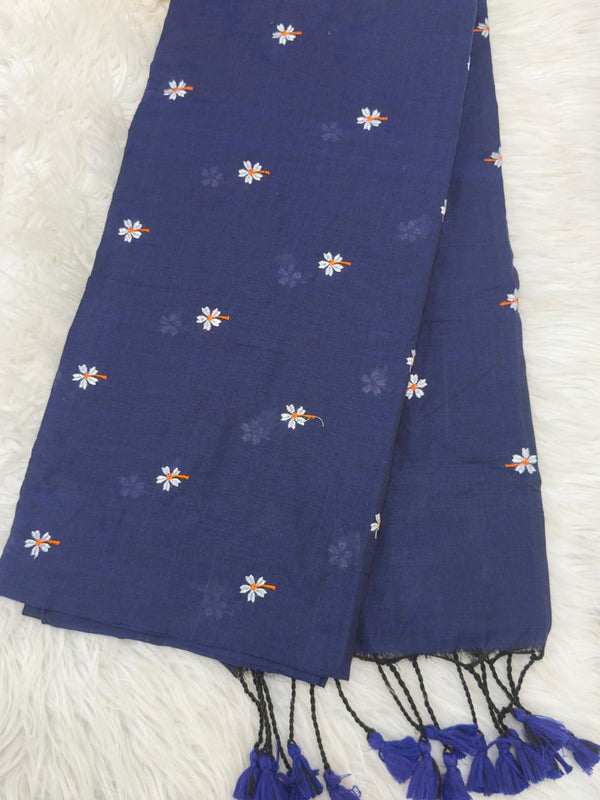 Khadi Cotton - Navy Blue