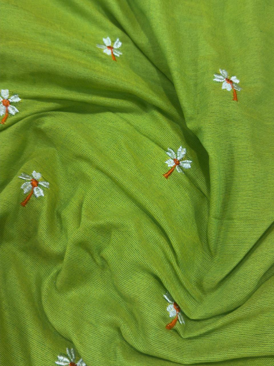 Khadi Cotton - Parrot Green
