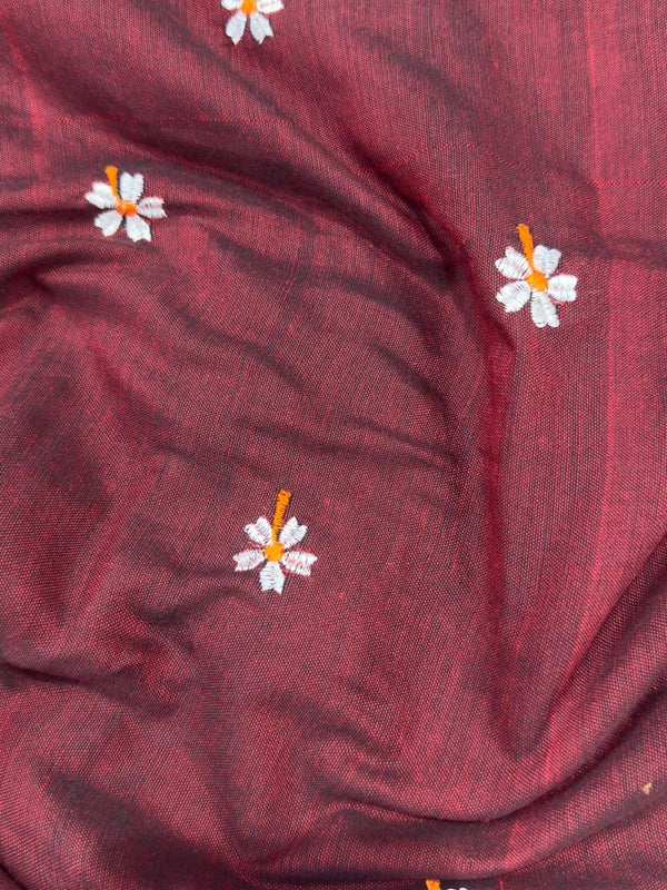 Khadi Cotton - Maroon