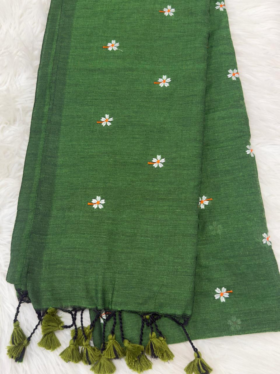 Khadi Cotton - Dark Green