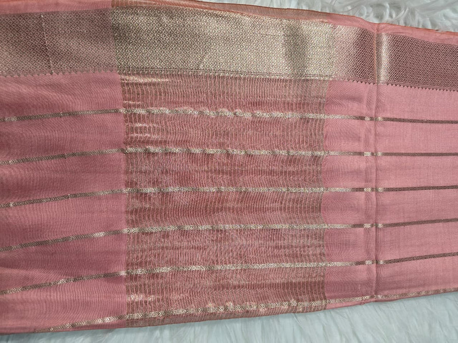 Maheshwari Silk - Light Peach