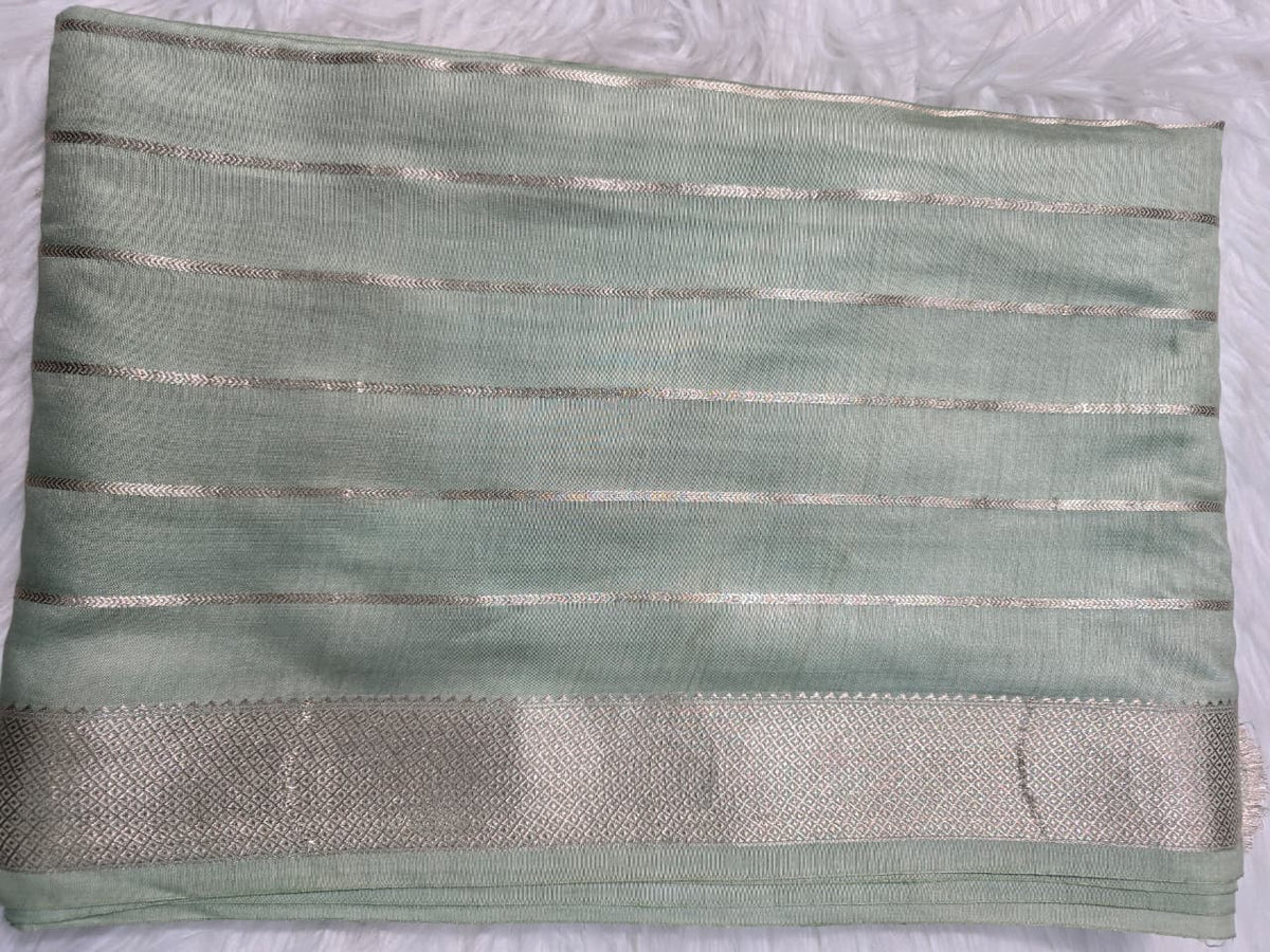 Maheshwari Silk - Pista Green