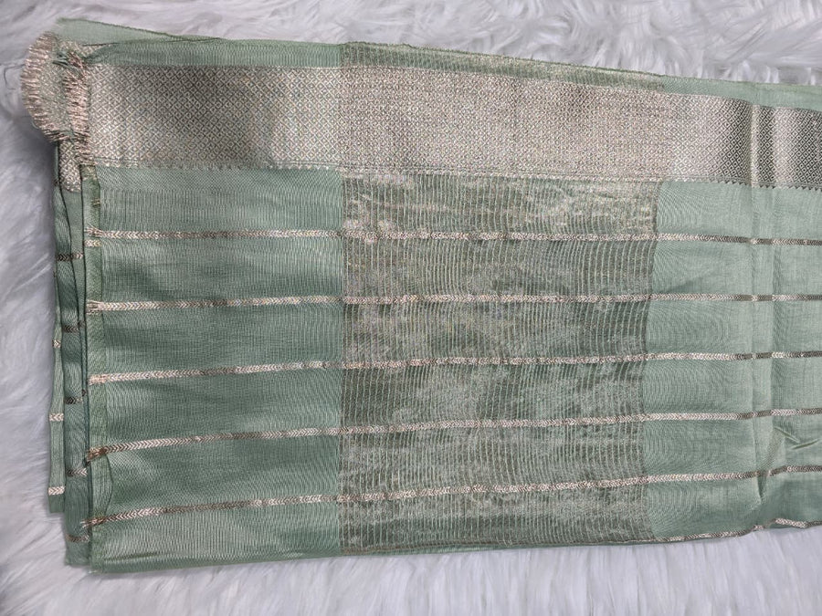 Maheshwari Silk - Pista Green