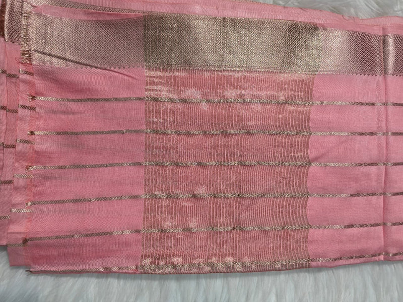 Maheshwari Silk - Dark Peach