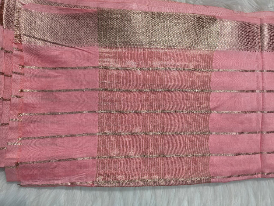 Maheshwari Silk - Dark Peach