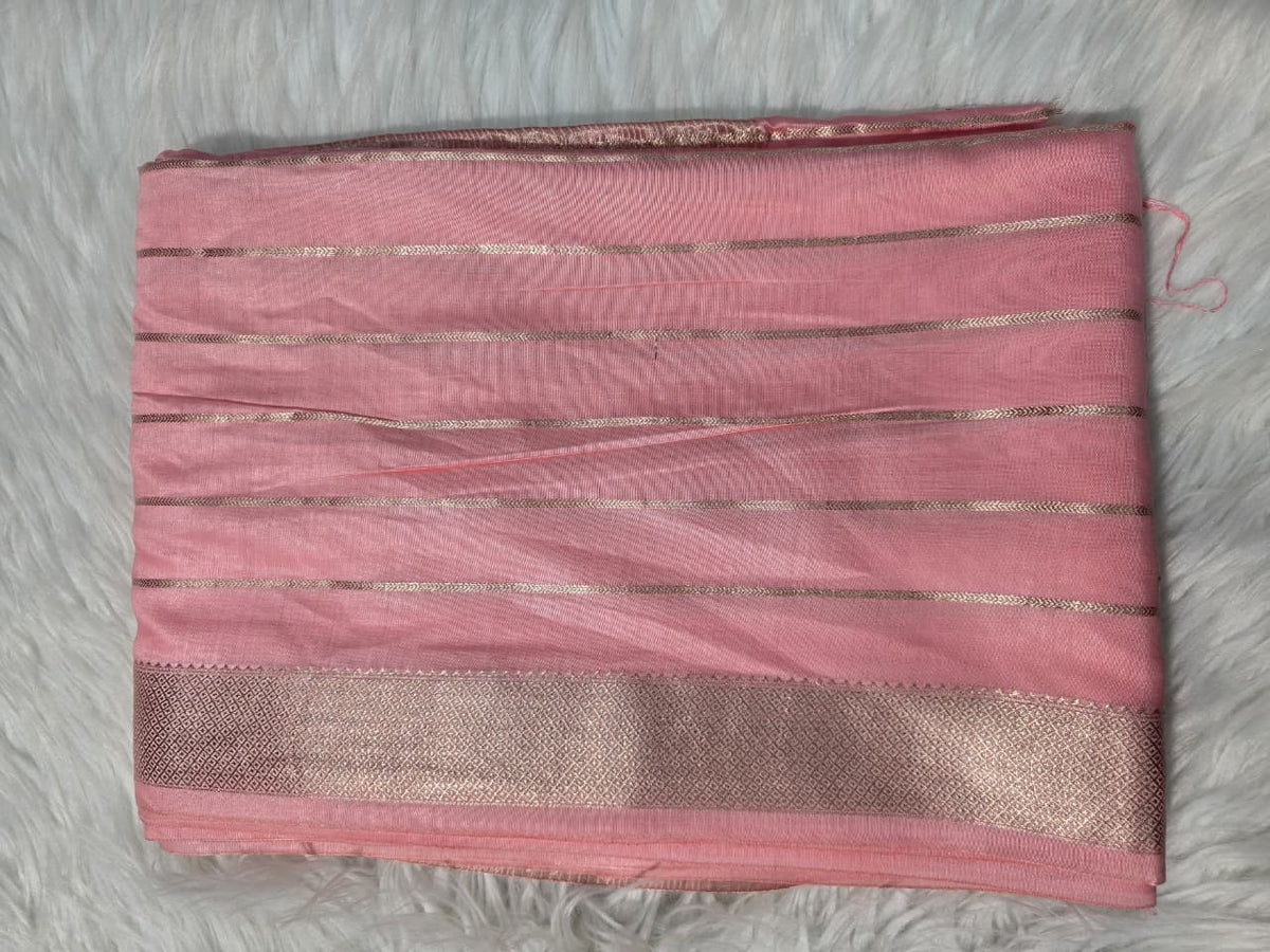 Maheshwari Silk - Dark Peach