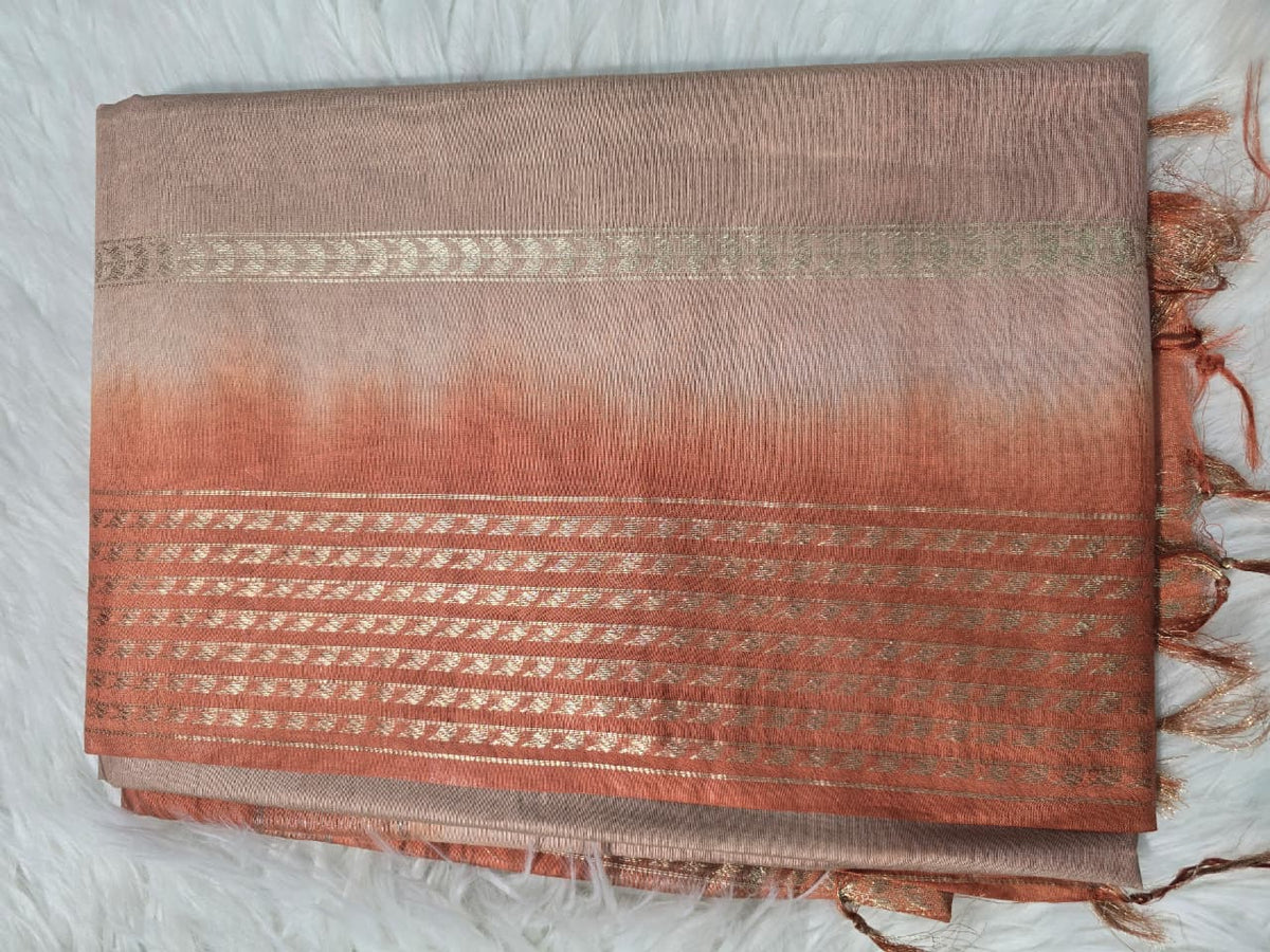 Bhagalpuri Silk BPD2 - Cream Orange