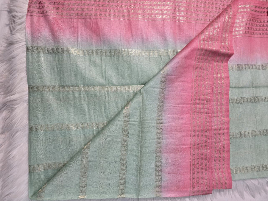 Bhagalpuri Silk BPD2 - Blue Pink