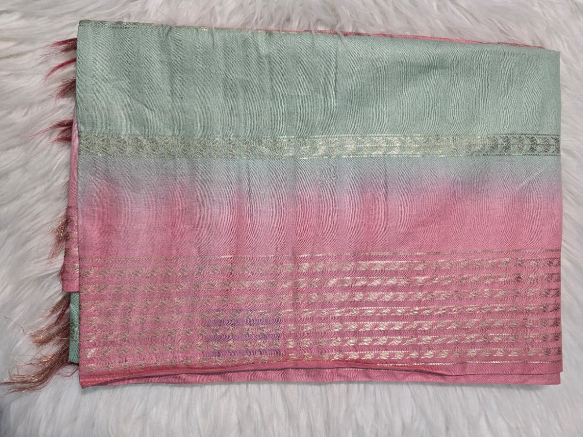 Bhagalpuri Silk BPD2 - Blue Pink