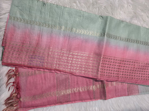 Bhagalpuri Silk BPD2 - Blue Pink