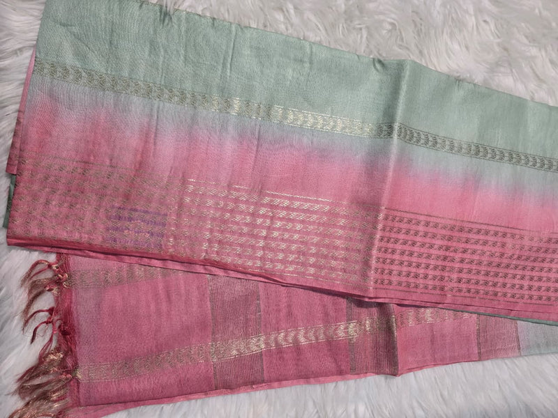 Bhagalpuri Silk BPD2 - Blue Pink