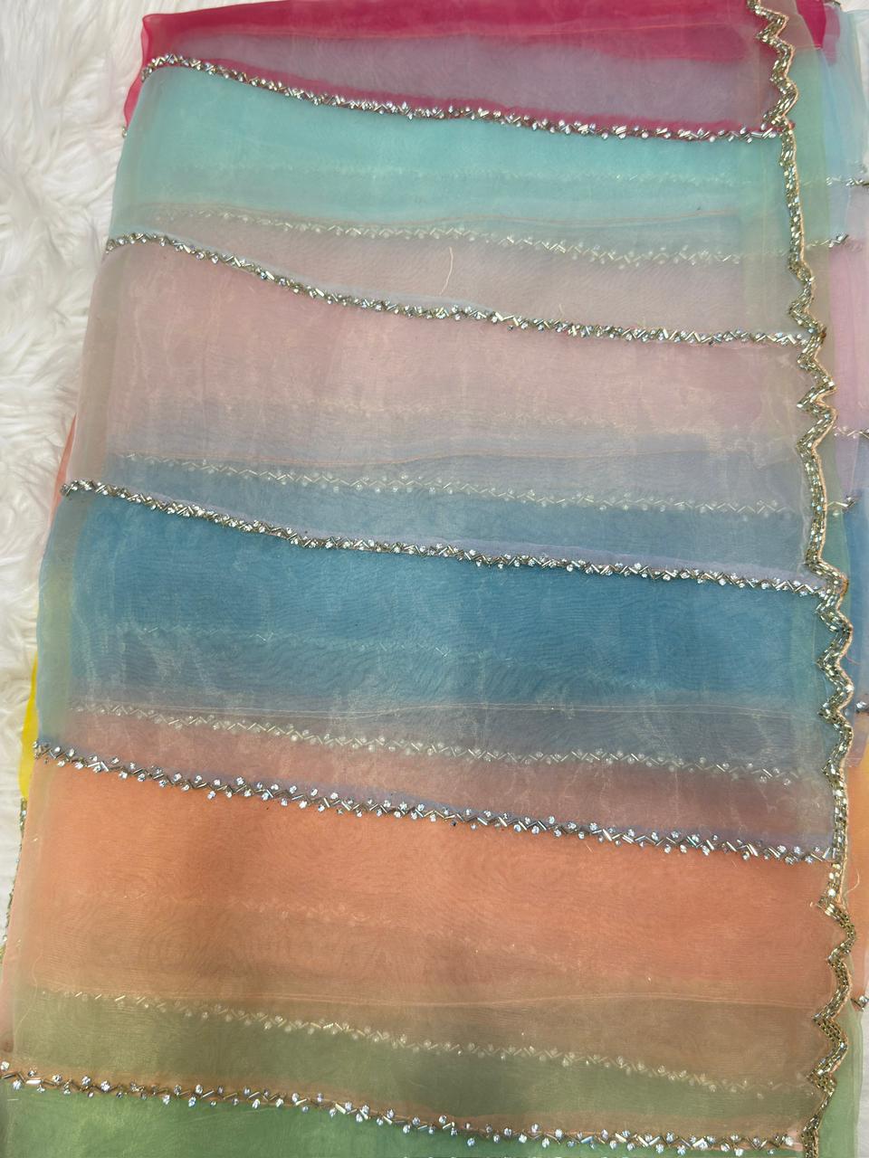 Rainbow Organza Work - RW7
