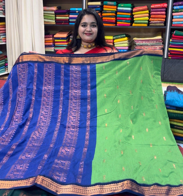 Kalyani Cotton Silk (Kanchi Border) - Green