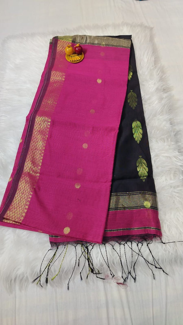 Cotton- Silk Rich Pallu Saree