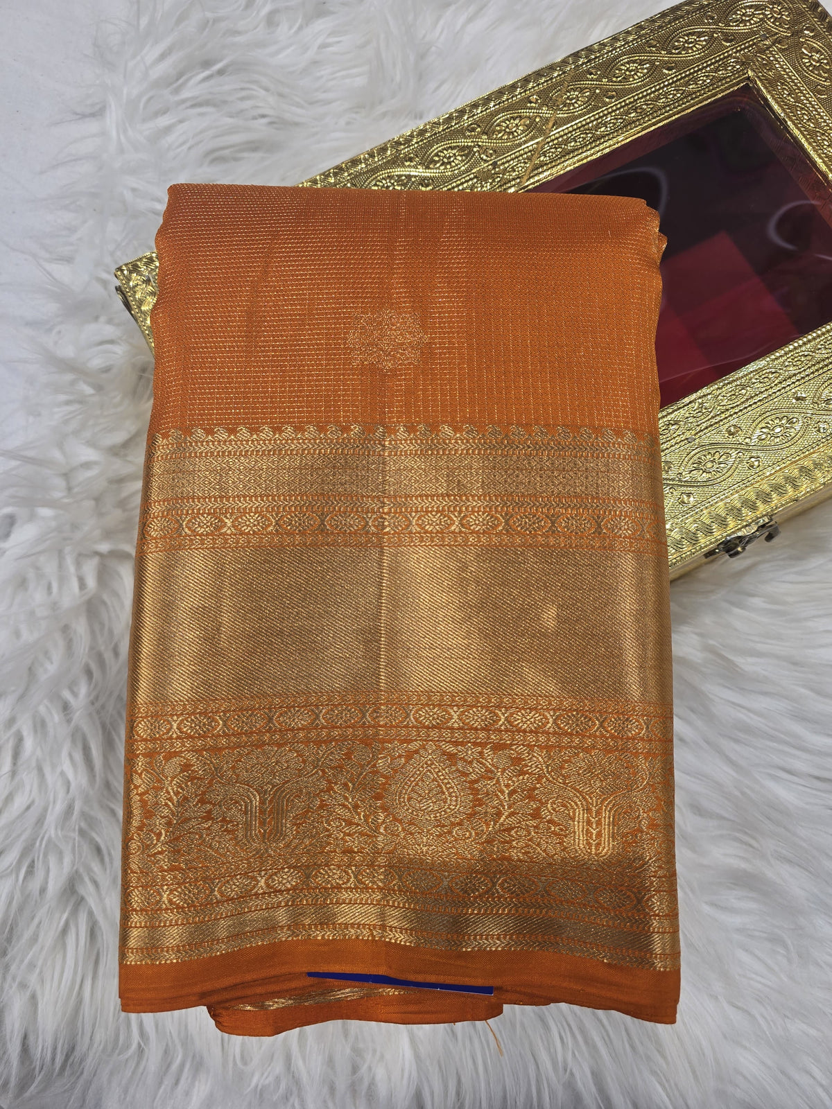 Kanchi Pattu - Orange