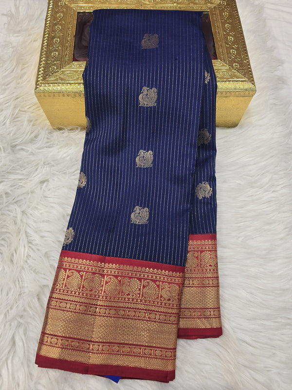 Kanchi Pattu - Dark Blue