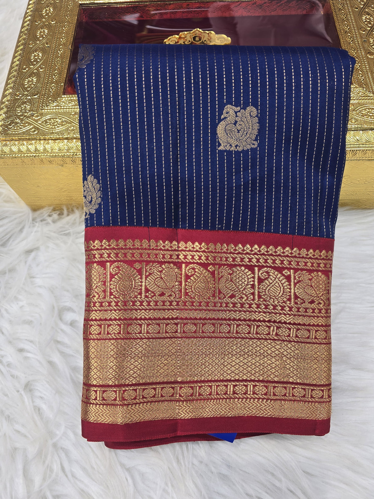 Kanchi Pattu - Dark Blue