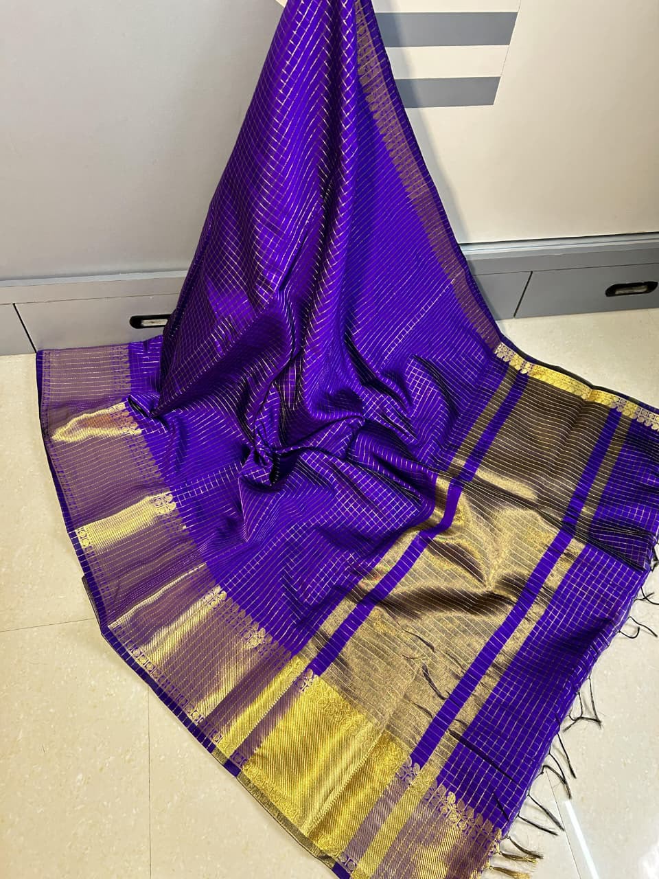 Soft Kanchi Checks - Blue