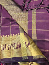 Soft Kanchi Checks - Maroon