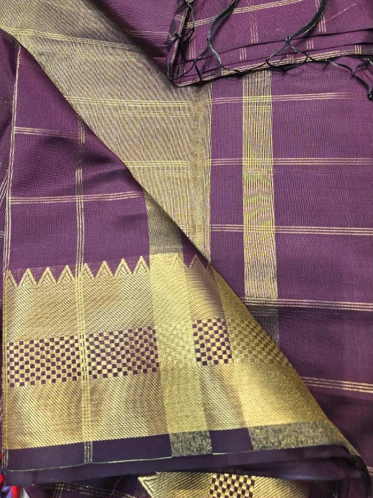Soft Kanchi Checks - Maroon