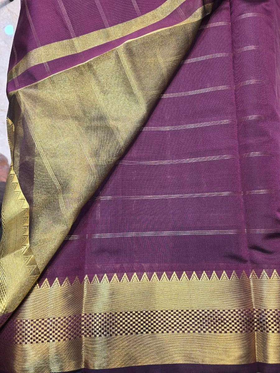 Soft Kanchi Checks - Maroon