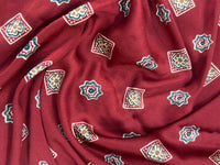 Ajrakh Mirror Work - Maroon