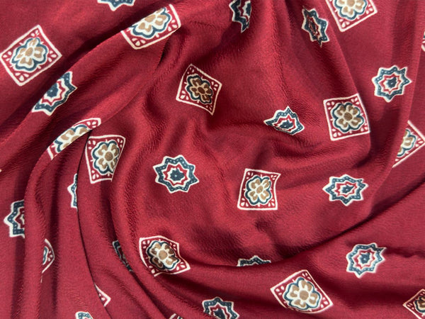 Ajrakh Mirror Work - Maroon