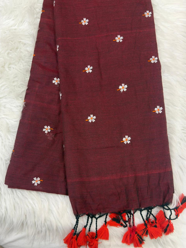 Khadi Cotton - Maroon