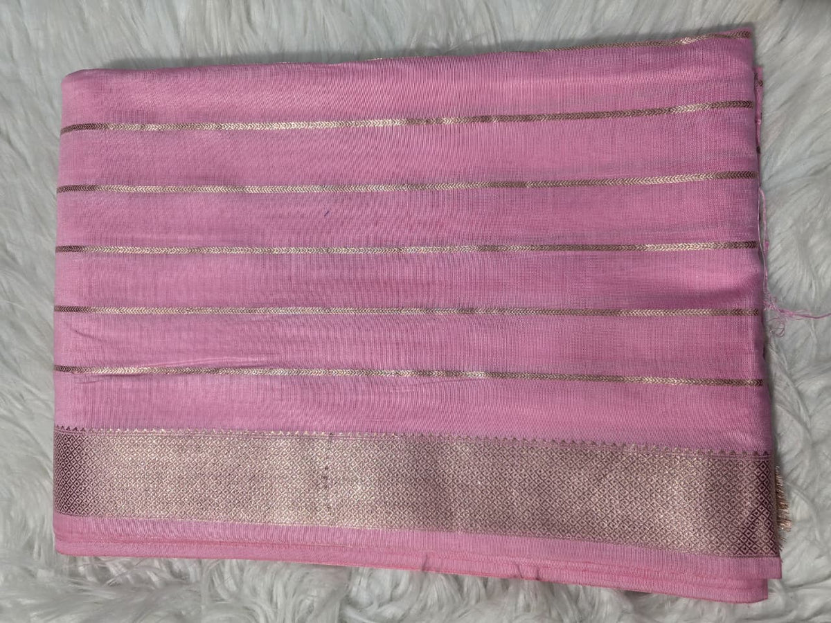 Maheshwari Silk - Baby Pink
