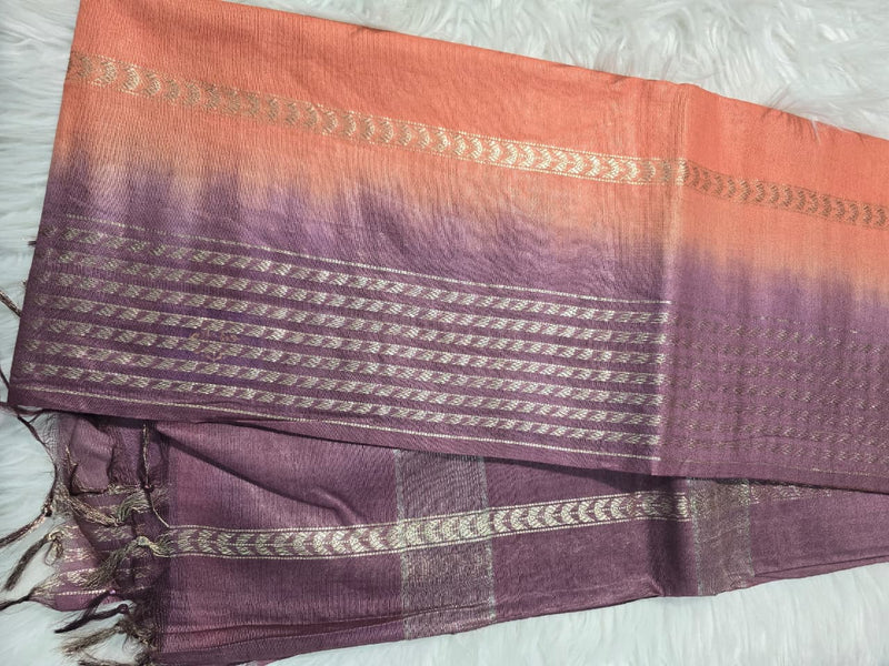Bhagalpuri Silk BPD2 - Orange Purple