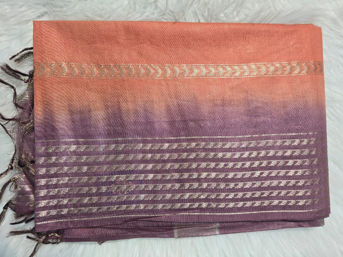 Bhagalpuri Silk BPD2 - Orange Purple