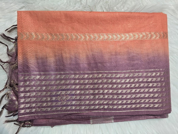 Bhagalpuri Silk BPD2 - Orange Purple
